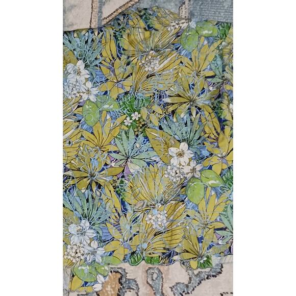 Trenz by Theresa Renz Womens L  Blue Green Cardigan All Over Floral Y2K Vintage - Picture 6 of 8